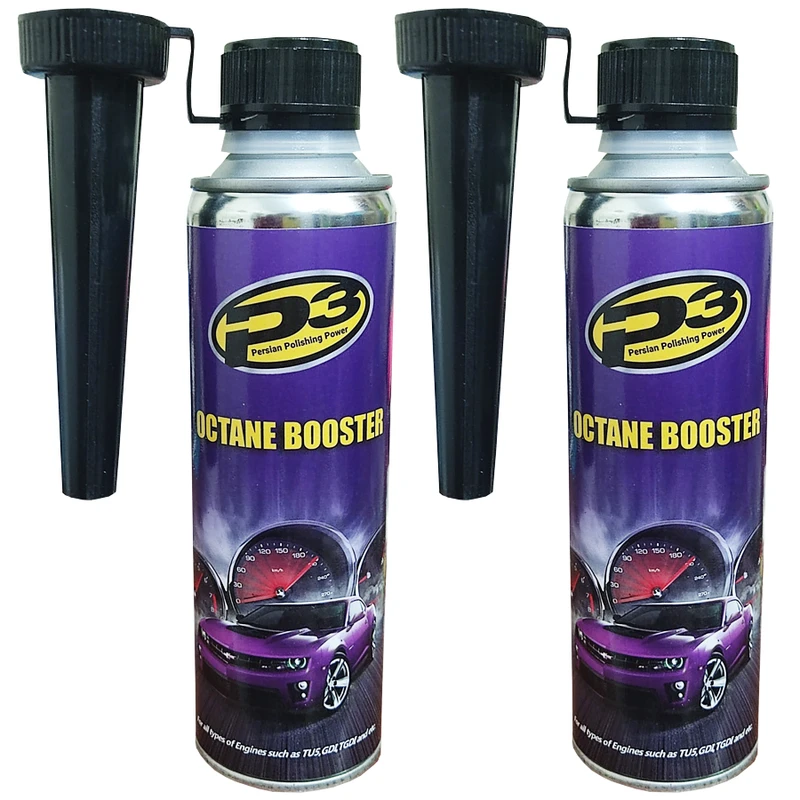 اکتان بوستر خودرو قابلیت استفاده برای خودروهای بنزینی پی 3 مدل 002 حجم 300 میلی لیتر مجموعه 2 عددی