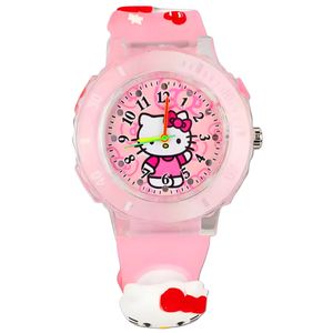 نقد و بررسی ساعت مچی عقربه‌ای کوارتز دخترانه مدل بند سیلیکونی چراغدار اسپینر دار طرح هلو کیتی توسط خریداران