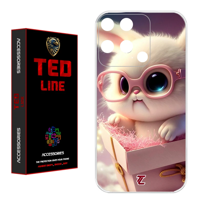 کاور تد لاین طرح خرگوش گوگولی کد 1111 مناسب برای گوشی موبایل شیائومی Redmi 10C / Poco C40