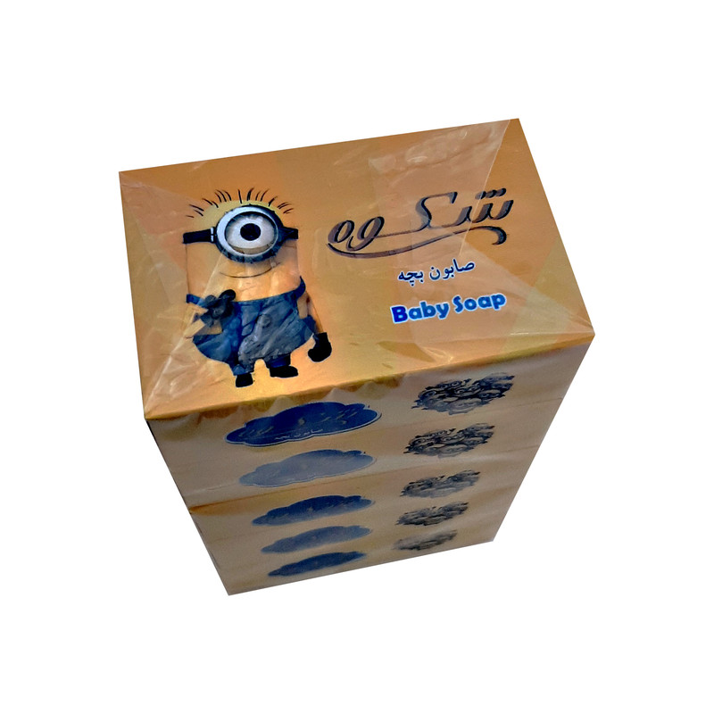 صابون بچه شکوه مدل Minions وزن 75 گرم بسته 5 عددی