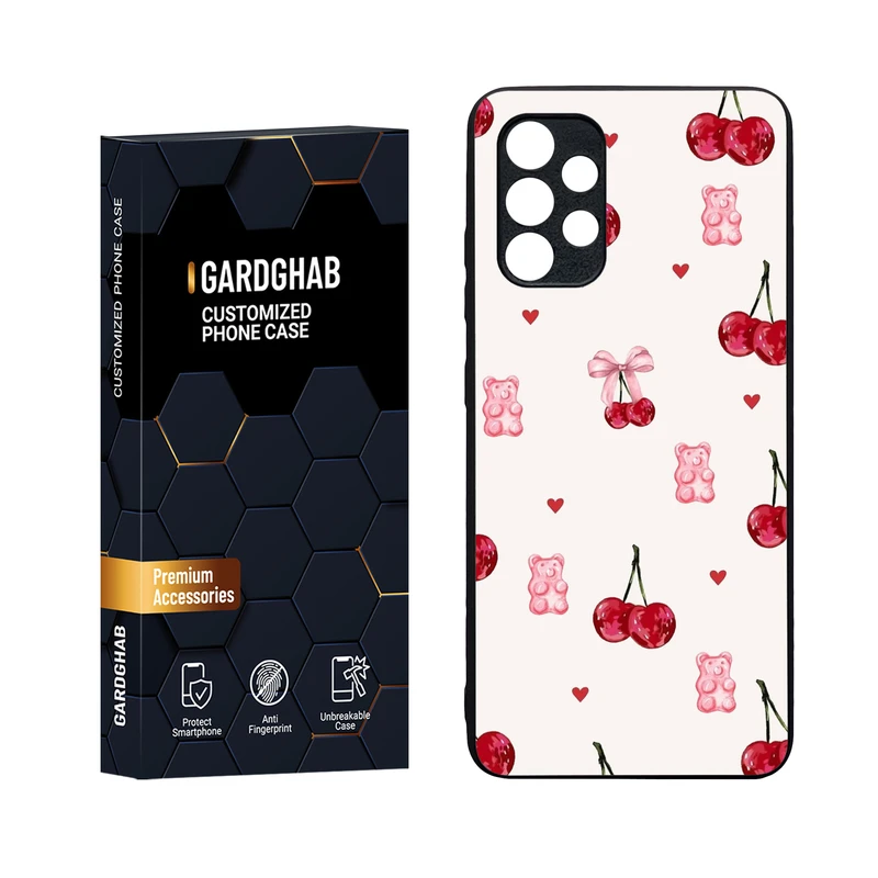 کاور گارد قاب مدل دورژله ای پشت گلس دخترانه مناسب برای گوشی موبایل سامسونگ Galaxy A32 4G