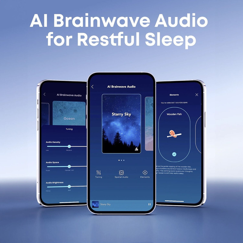 هدفون تو گوشی بلوتوثی انکر مدل Soundcore Sleep A30 با درایور داینامیک، طراحی مناسب استفاده هنگام خواب، نویز کنسلینگ فعال، پایش خواب و تشخیص خر و پف