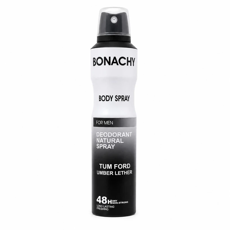 اسپری دئودورانت مردانه بوناچی مدل TOM FORD UMBER LETHER حجم ۲۵۰ میلی لیتر