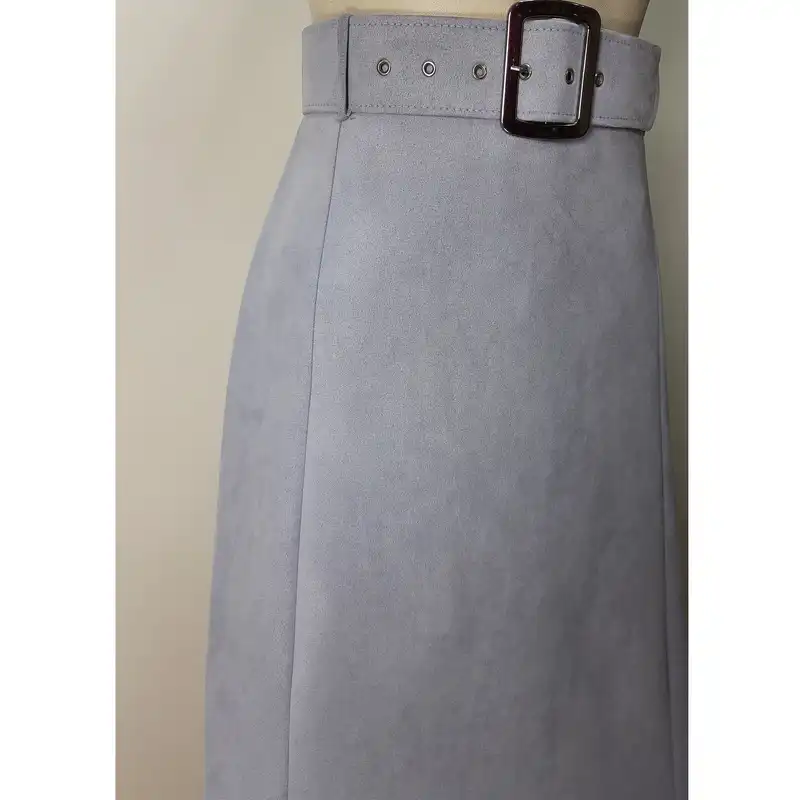 دامن زنانه مدل Dsk003tr رنگ طوسی روشن