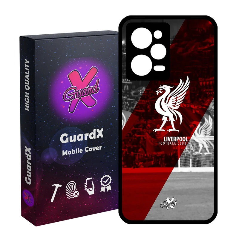کاور گارد ایکس طرح Liverpool مدل Glass10045 مناسب برای گوشی موبایل شیائومی Redmi Note 12 Pro 5G/Poco X5 Pro 5G/Note 12 Pro Pro speed