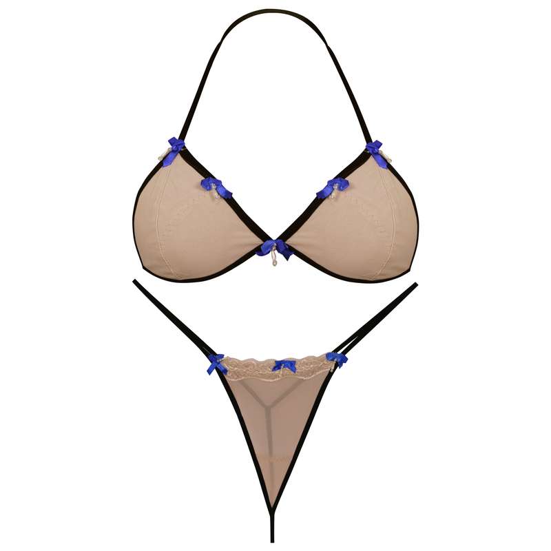 ست شورت و سوتین زنانه مدل 3195-0183 رنگ کرم