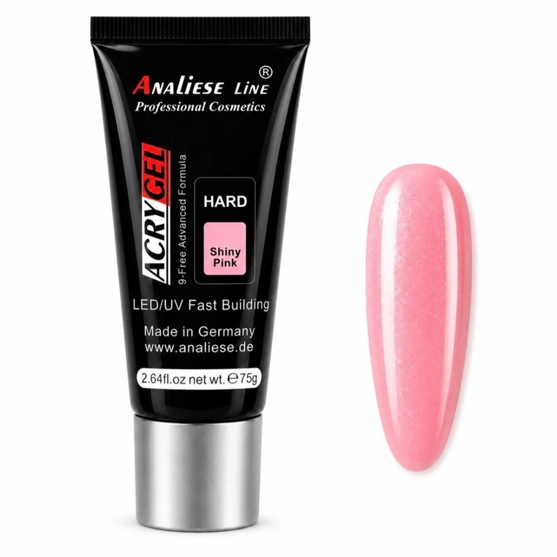 پلی ژل کاشت ناخن آنالیز  مدل shiny حجم 75 میلی‌لیتر رنگ
صورتی براق