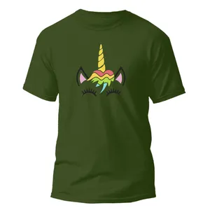 تی شرت آستین کوتاه دخترانه مدل Unicorn کد 039