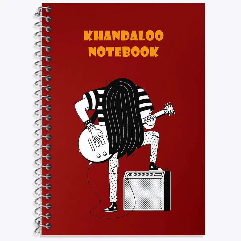 دفتر زبان 50 برگ خندالو مدل دو خط طرح موزیک کد N5825