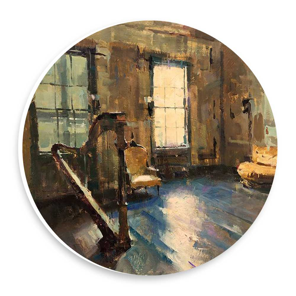  دیوارکوب طرح نقاشی مبلمان و چنگ نواز مدل wtb1064