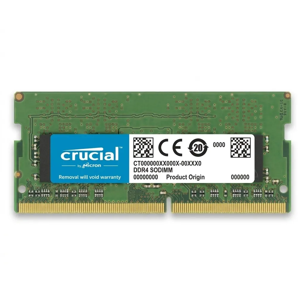 رم لپ‌تاپ کروشیال مدل CT32 ظرفیت 32 گیگابایت، DDR4 از نوع SO-DIMM با فرکانس 3200 مگاهرتز و تایمینگ CL22