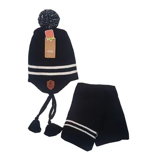 ست کلاه و شال گردن بافتنی بچگانه مدل icilek