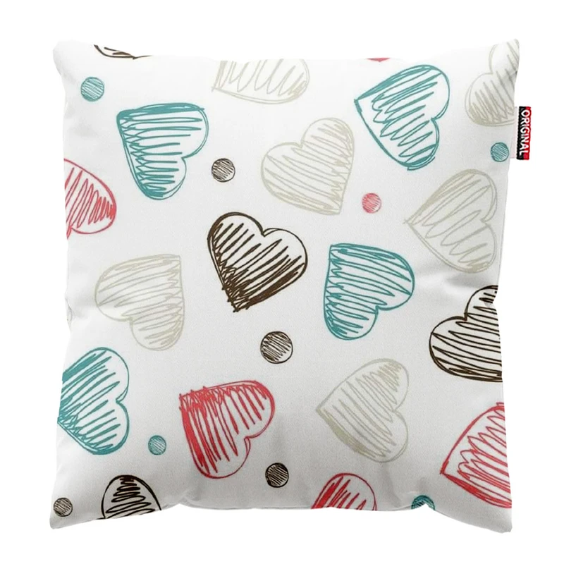 کوسن پاد آفرین طرح قلب کد 3015 سایز 30*30 سانتی متر