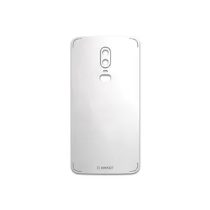 MAHOOT Metallic-White Cover Sticker for OnePlus 6