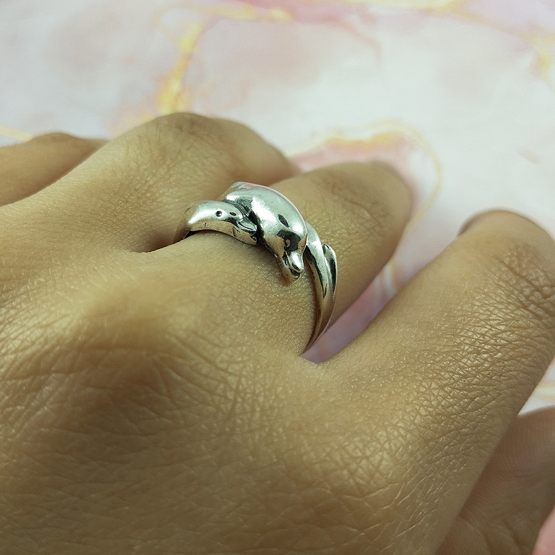 انگشتر نقره زنانه سلین کالا مدل دلفین کد 191