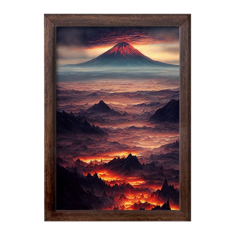 تابلو خندالو طرح کوه آتشفشان کد F1154