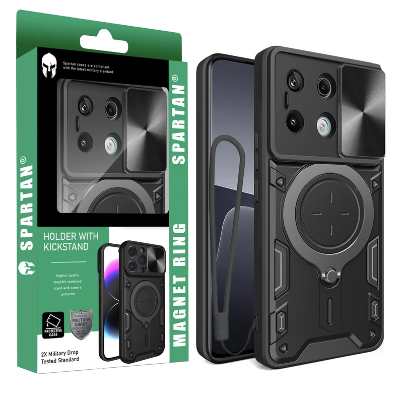 کاور اسپارتان مدل Magnet Ring مناسب برای گوشی موبایل شیائومی  14 Pro 5G همراه با بند 