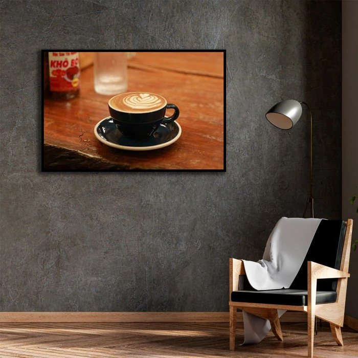 تابلو نوری بکلیت طرح قهوه مدل B-D2133 فریم مشکی