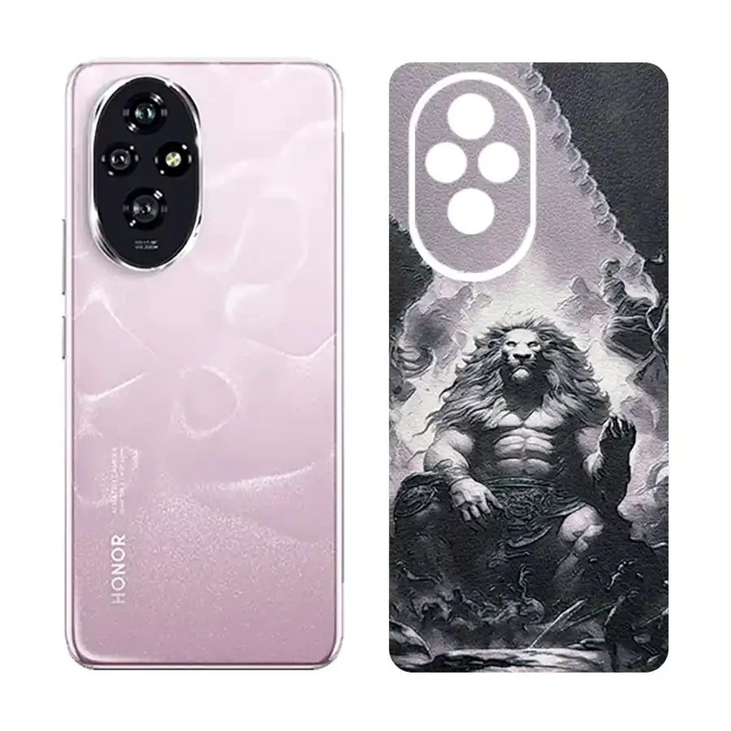 برچسب پوششی گلس طرح شیر مناسب برای گوشی موبایل آنر 200