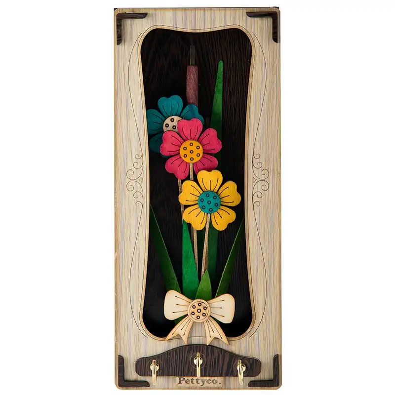 جاکلیدی پتیکو طرح گل و پاپیون کد Y2