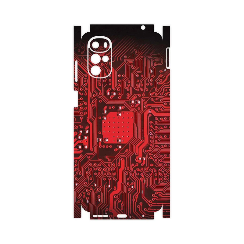 برچسب پوششی ماهوت مدل Red_Printed_Circuit_Board-FullSkin مناسب برای گوشی موبایل موتورولا Moto G22