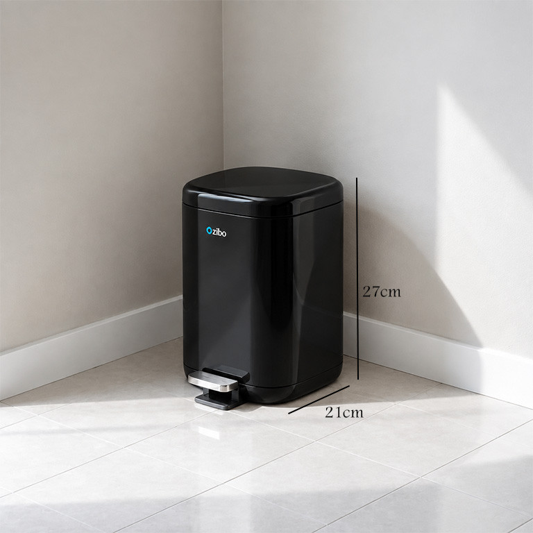 سطل زباله پدالی زیبا مدل مکعبی کد NEWcube گنجایش 5 لیتر