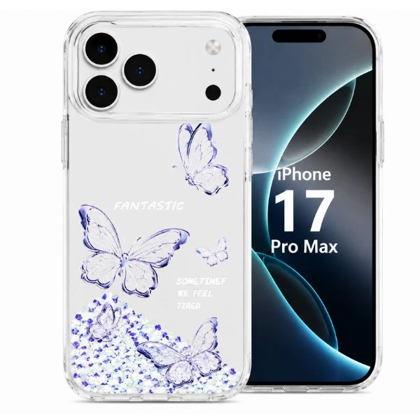 کاور کد 01 طرح پروانه آکواریومی مناسب برای گوشی موبایل اپل Iphone 17 promax