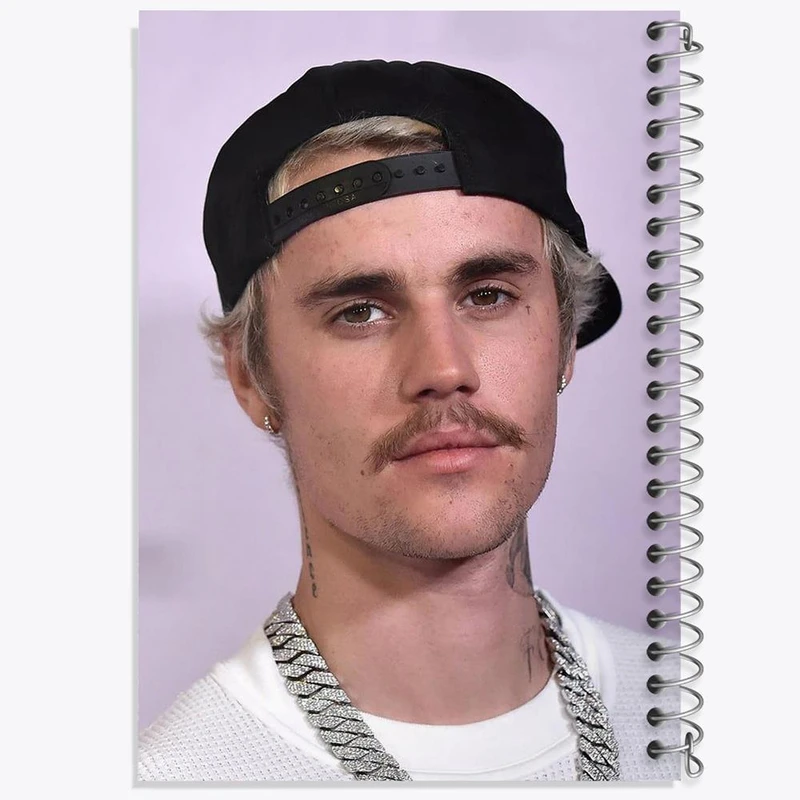 دفتر مشق 50 برگ خندالو مدل جاستین بیبر Justin Bieber کد 2693