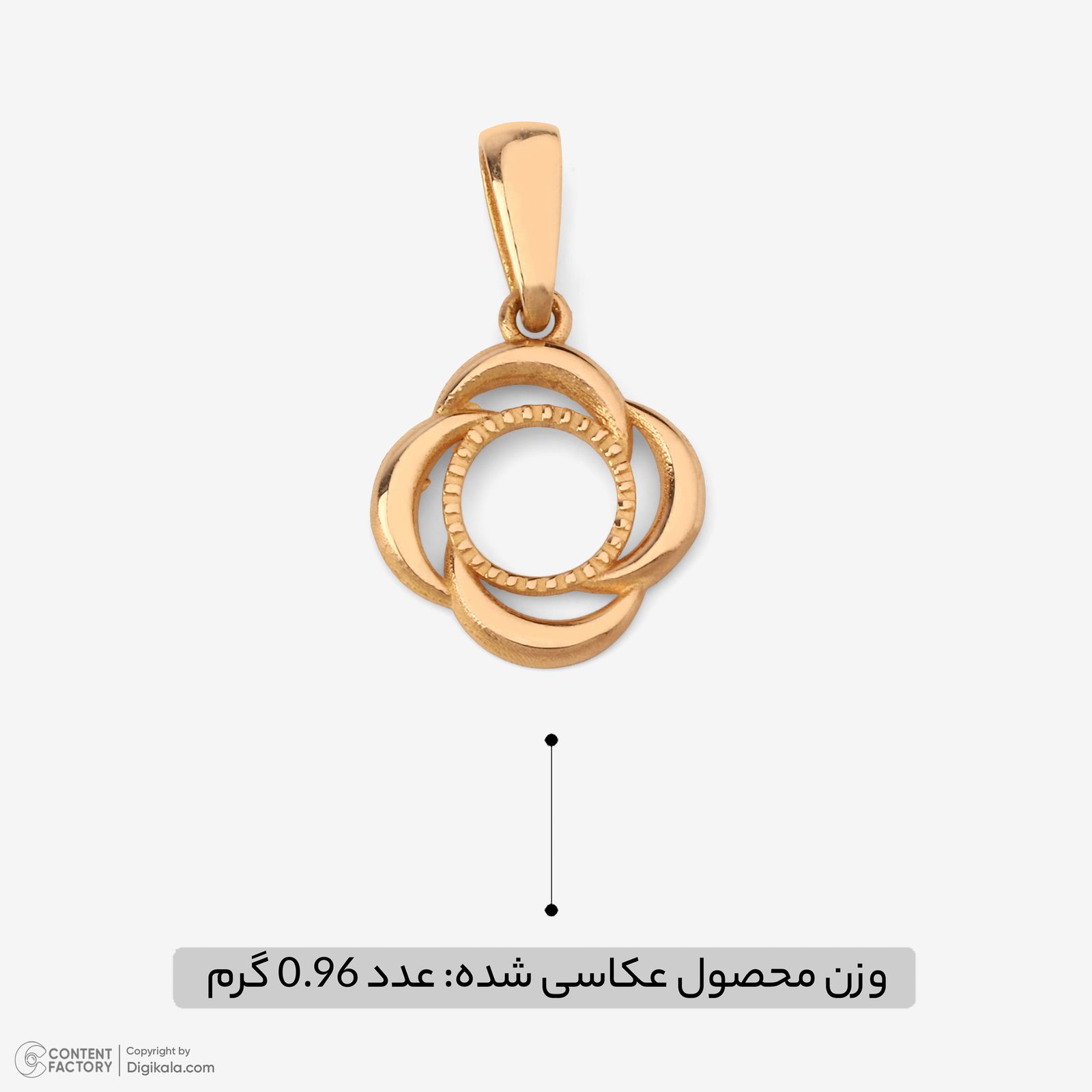 آویز گردنبند طلا 18 عیار زنانه مطیع ها طرح گل کد 399 -  - 4