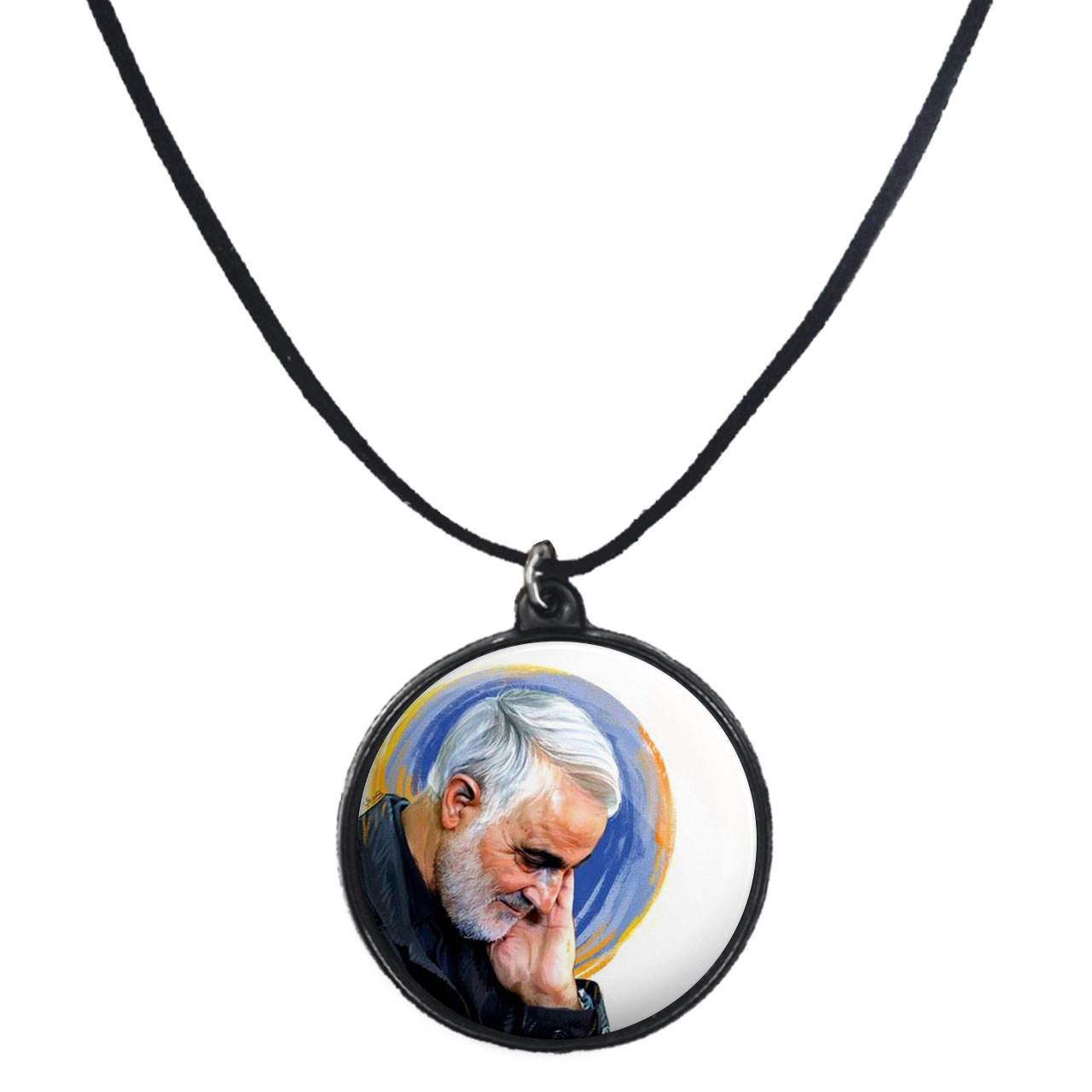 گردنبند پرمانه طرح سردار سلیمانی کد pmb.6534 مدل دو طرفه