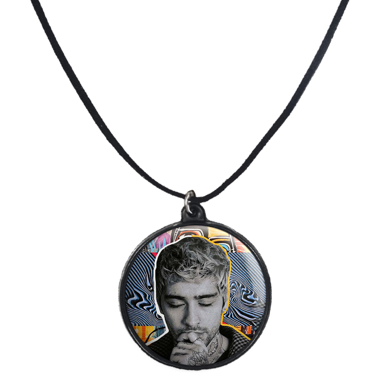 گردنبند پرمانه طرح گروه موسیقی متالیکا کد pmb.8427 مدل دو طرفه