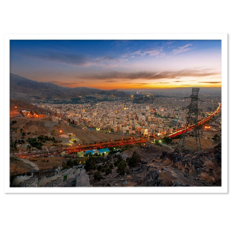 تابلو بکلیت طرح منظره شهری تهران بزرگ مدل W-14465