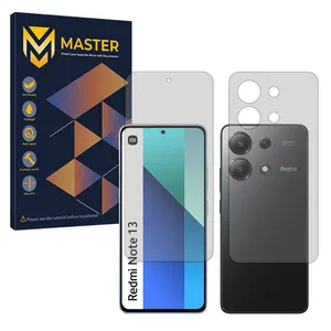 Master Resistant model matte screen protector suitable for Xiaomi Redmi Note 13 4G mobile phone along with the back protector