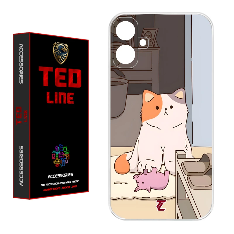 کاور تدلاین طرح گربه کد 1192 مناسب برای گوشی موبایل سامسونگ Galaxy A05