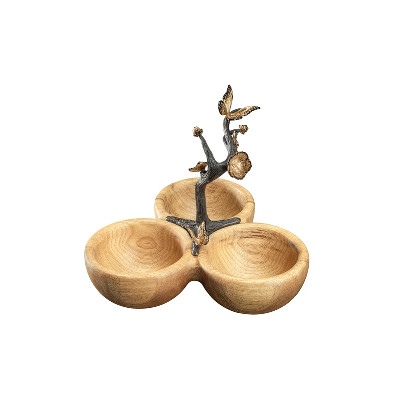 اردوخوری گلدکیش مدل سه خانه گرد باترفلای کد GK829808