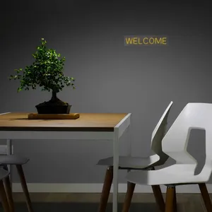 چراغ دیواری نئون دیزاین طرح Welcome_YL