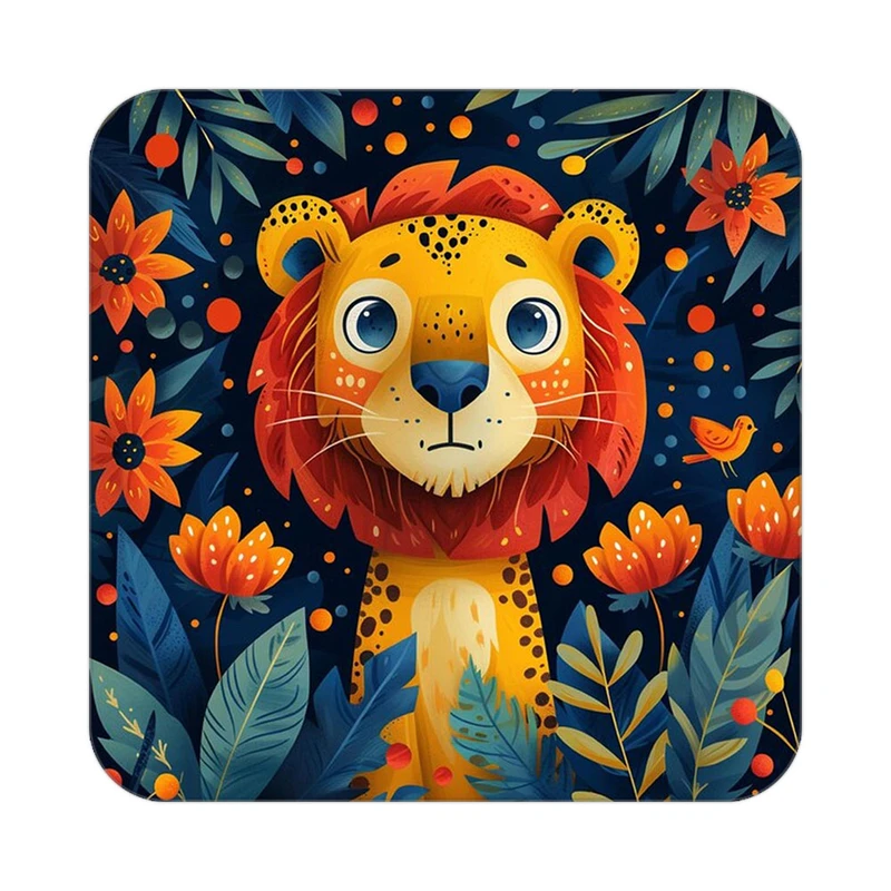 زیر لیوانی کاکتی طرح حیوانات رنگی مدل mp26455