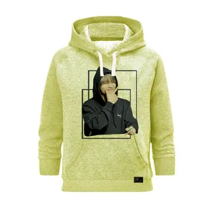 هودی زنانه مدل BTS کد J10 رنگ لیمویی