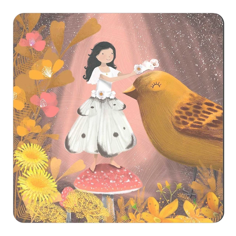  مگنت طرح دختر بچه و پرنده کد wmg1551