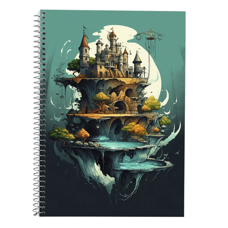 دفتر زبان 50 برگ مدوپد مدل دوخط طرح Ghibli کد DF2474