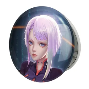 آینه جیبی خندالو طرح لوسی انیمه سایبرپانک مدل تاشو کد 23984 