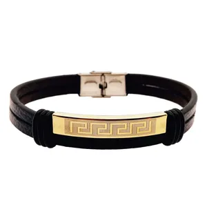 دستبند مردانه مدل چرم کد 482DSM