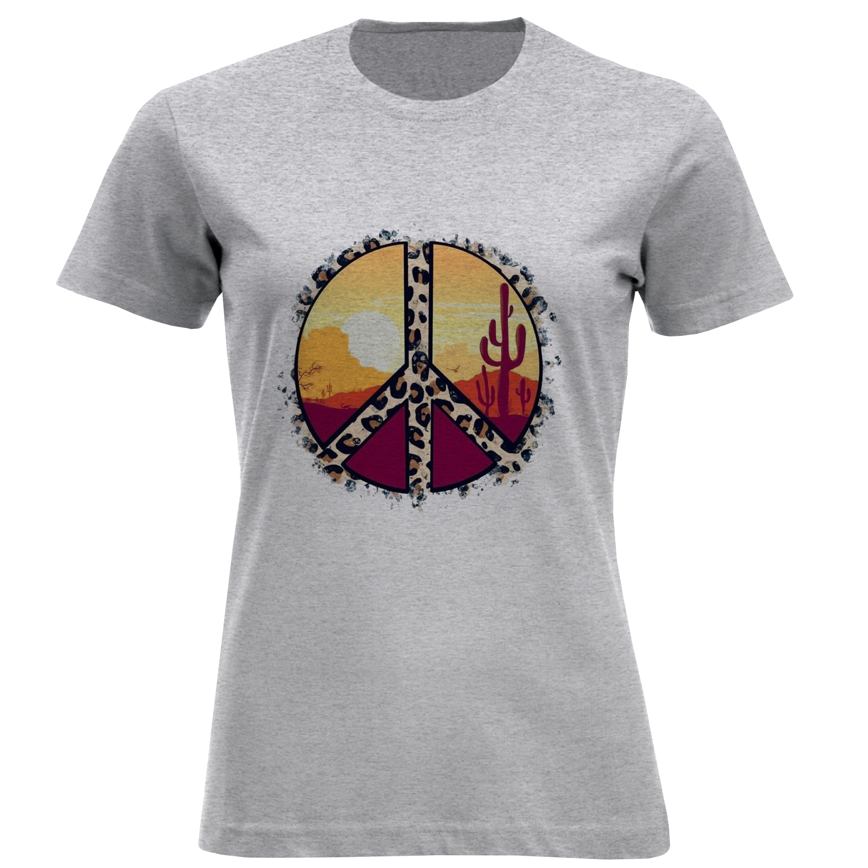 تی شرت آستین کوتاه زنانه مدل کویروغروب D969