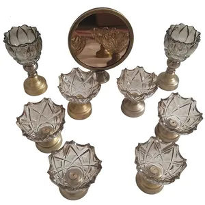 مجموعه ظروف هفت سین نه پارچه مدل هفتسین پایه دار آنتیک کد 1403