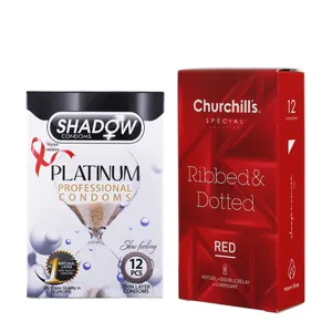 کاندوم چرچیلز مدل Hot Gel بسته 12 عددی به همراه کاندوم شادو مدل Platinum بسته 12 عددی