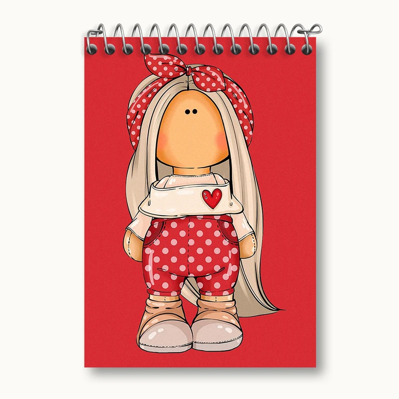 دفتر یادداشت 50 برگ خندالو طرح دخترانه کودکانه کد N1814