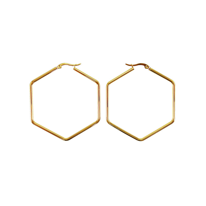 گوشواره دخترانه مدل 6 ضلعی کد G1080