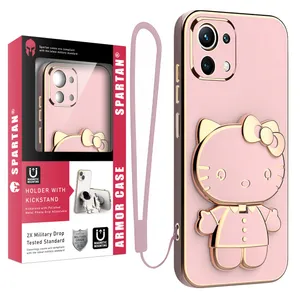 Spartan Kitty Cover For Xiaomi Mi 11 Lite / Mi 11 Lite NE / Mi 11 Lite 5G With Strap