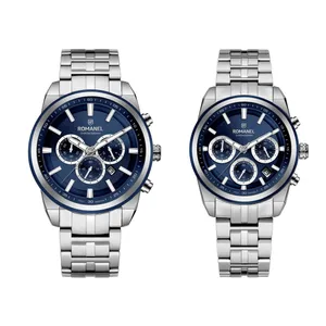 ست ساعت مچی عقربه‌ای کوارتز زنانه و مردانه رومانل مدل RM422002M-K