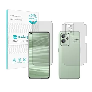 Rockspace HyGEL model clear screen protector suitable for Realme GT2 Pro mobile phone along with the phone back protector